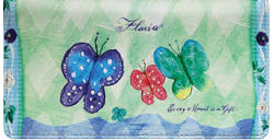 Flavia Butterflies Green Checkbook Cover