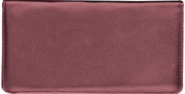 Burgundy Leather Checkbook Cover