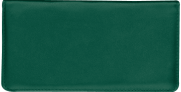 Hunter Green Leather Checkbook Cover