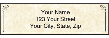 Parchment Monogram Address Labels - click to view product detail page