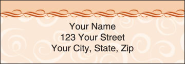 Savvy Swirls Peach Address Labels
