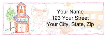 School Sketches Address Labels - click to view product detail page