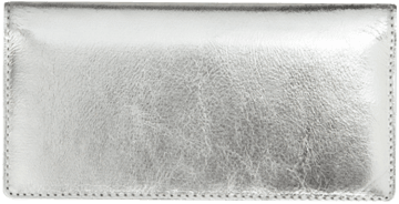 Silver Metallic Checkbook Cover