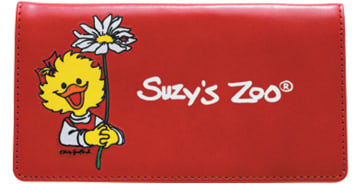 Suzy Ducken Red Leather Checkbook Cover
