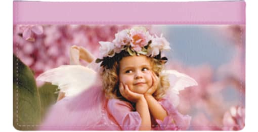 Angel Faces Checkbook Cover - enlarged image