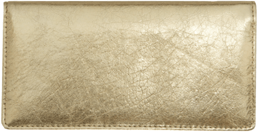 Gold Metallic Checkbook Cover - enlarged image