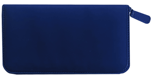 Elite Blue Microfiber Checkbook Cover - enlarged image