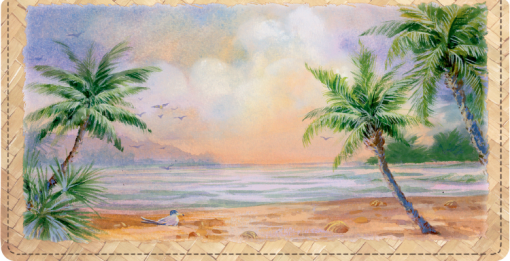 Palm Trees Checkbook Cover - enlarged image