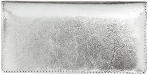Silver Metallic Checkbook Cover - enlarged image