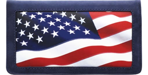 Stars & Stripes Checkbook Cover - enlarged image