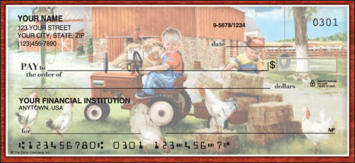 Barnyard Buddies Checks - enlarged image