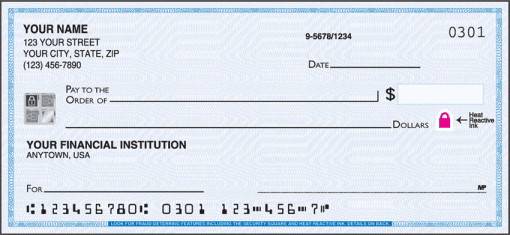 High Security Blue Checks - enlarged image
