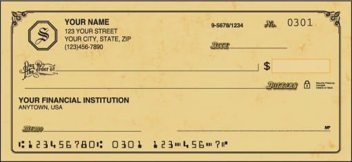 Parchment with Monogram Checks - enlarged image