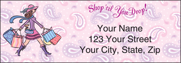 Buy Pampered Girls Address Labels - Set of 210
