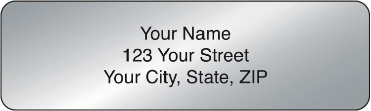Buy Silver Rolled Address Labels Set of 250