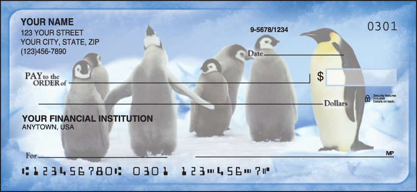 Penguin Parade Animal Personal Checks – 1 Box – Duplicates