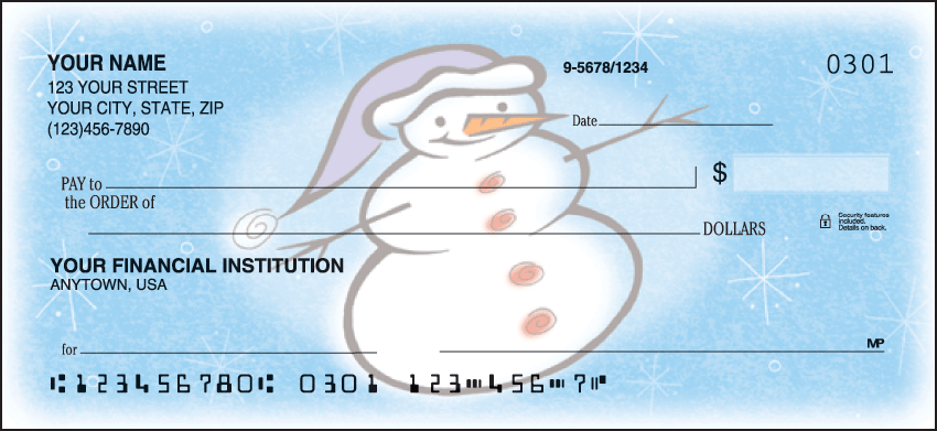 Snow Days Holiday Personal Checks – 1 Box – Singles