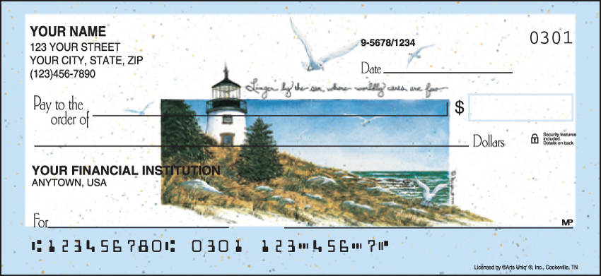 Song of the Sea Scenic Personal Checks – 1 Box – Duplicates