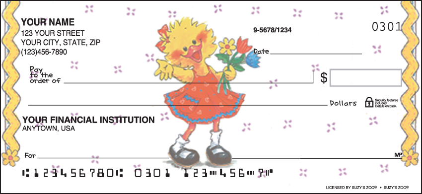 Suzy’s Zoo Animal Personal Checks – 1 Box – Duplicates