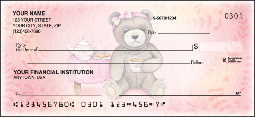 Buy Teddy Bears Animal Personal Checks - 1 Box - Singles