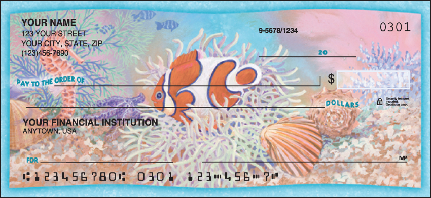 Wonders of the Sea Scenic Personal Checks – 1 Box – Singles